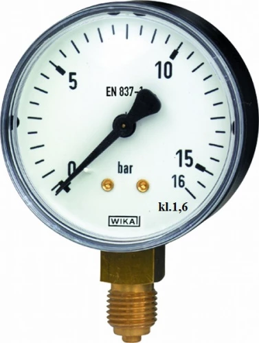 111.10.100 16 bar кл.2,5 G1/2" Корпус пластик УТ000003879