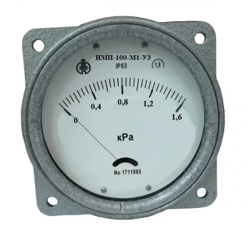 ДНМ-100 +0,4 кПа-2,5-У3 ФОШ  2х"ерш" под шланг ф8мм УТ000009695